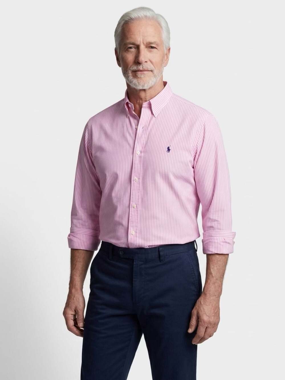 Polo Ralph Lauren Men's Button-Down Long Sleeve Striped Oxford Shirt